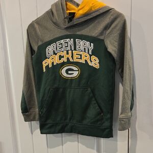 NFL Green Bay Packers Kids Hoodie Size 8 - Green and Gray